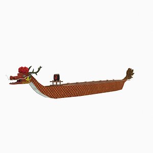 3D dragon boat model