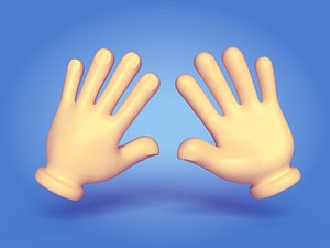 3D cartoon hand
