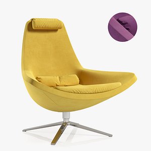 3D armchair seating furniture model