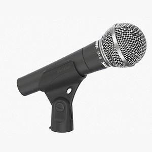 3D model Shure Sm58LC  with A25D clamp