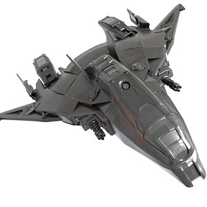 3D model ship space spaceship