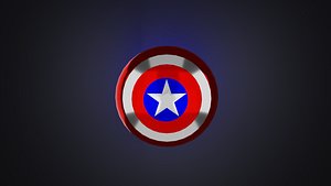 3D Captain America Shield - Marvel Avengers 3D Model Game Ready free