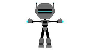 Robot - OBJ - Low Poly Quad 3D