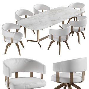 Natuzzi valle chair campus table