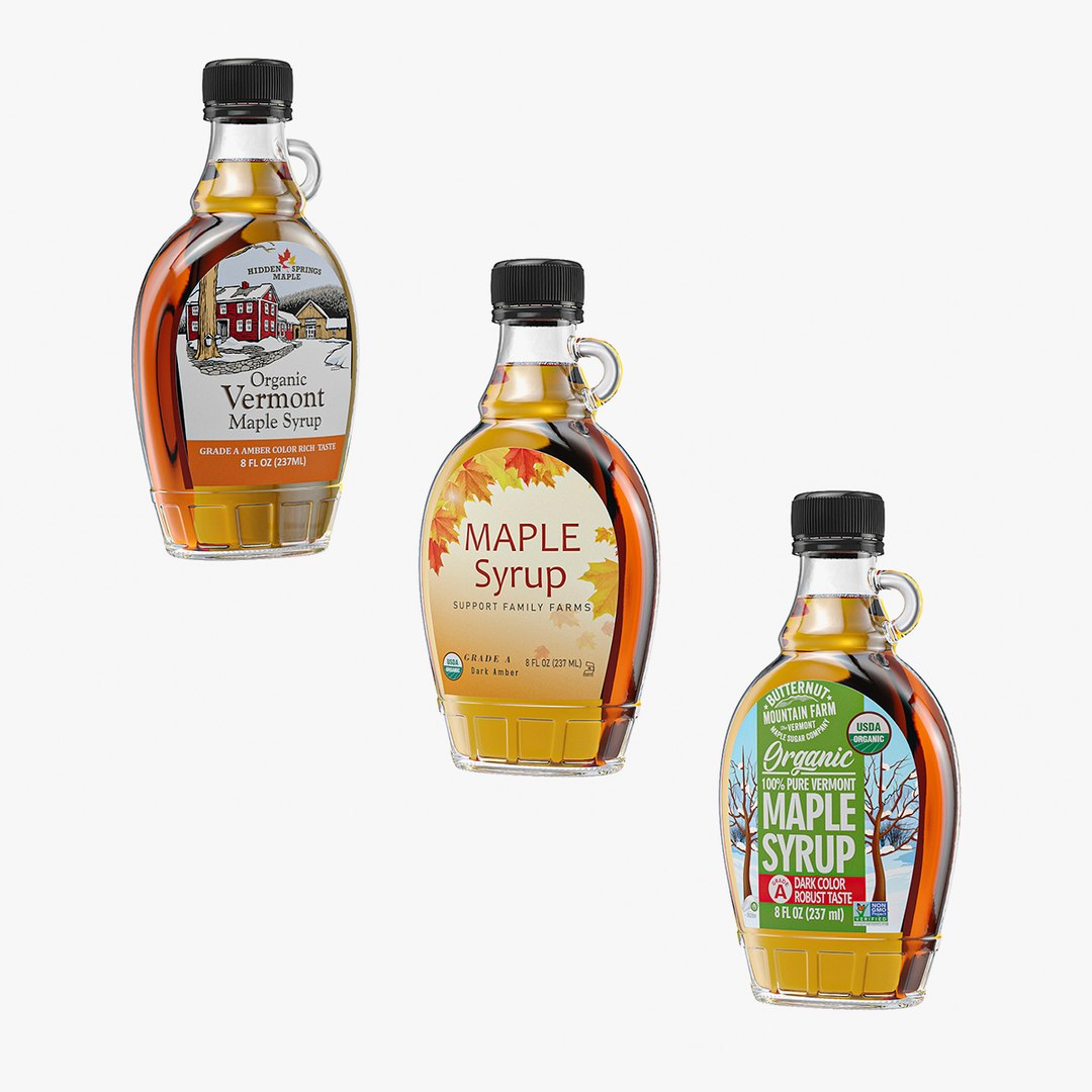 Maple Syrups Collection 3D model preview
