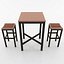 Table de pub avec tabourets