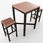 Table de pub avec tabourets