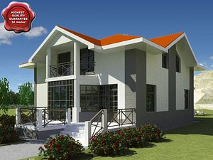 3d model of villa v9
