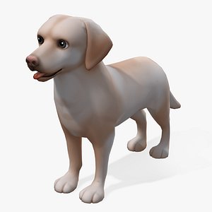 3d obj cartoon animals labrador