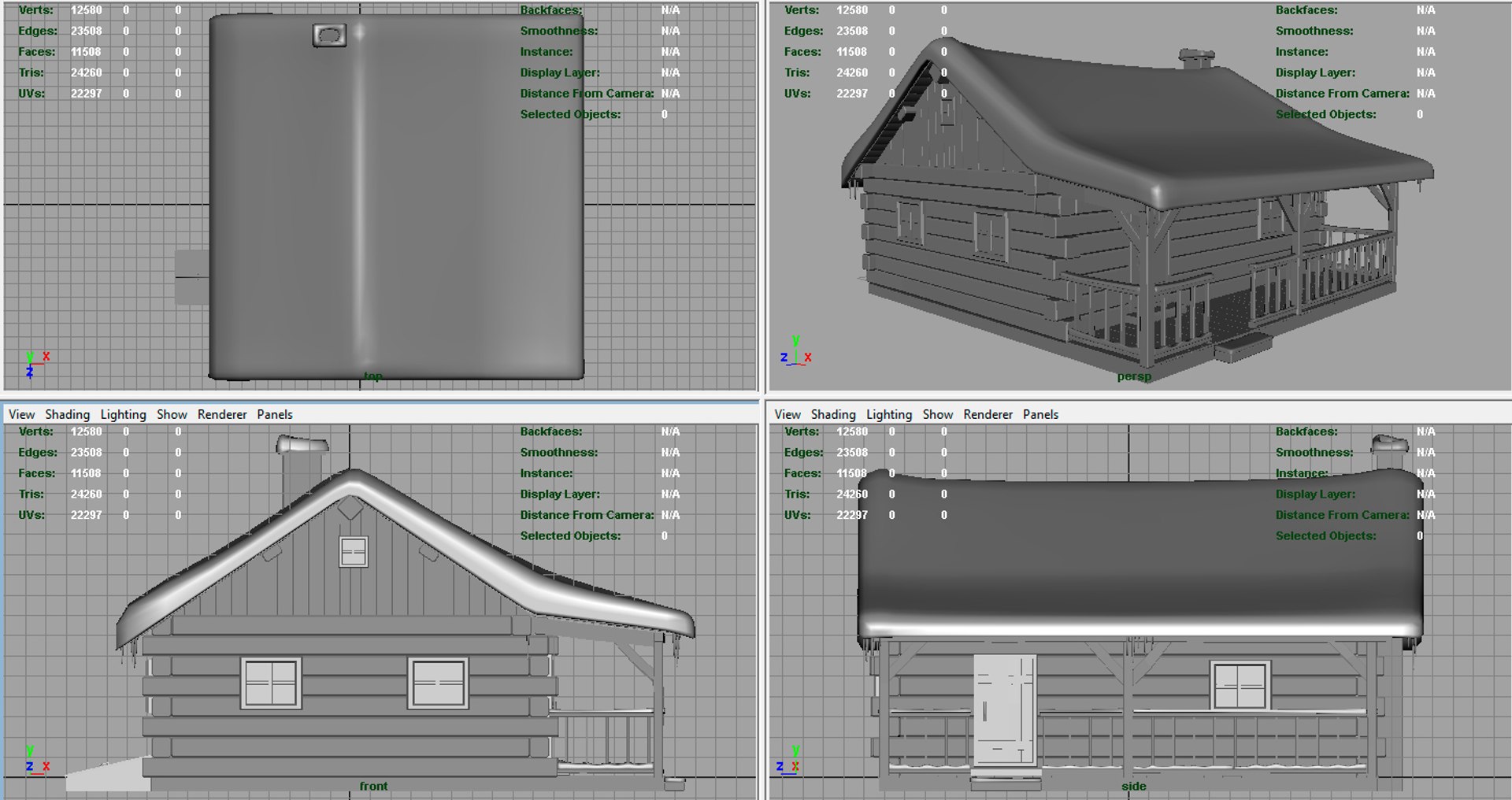 3D log cabin model - TurboSquid 1351269