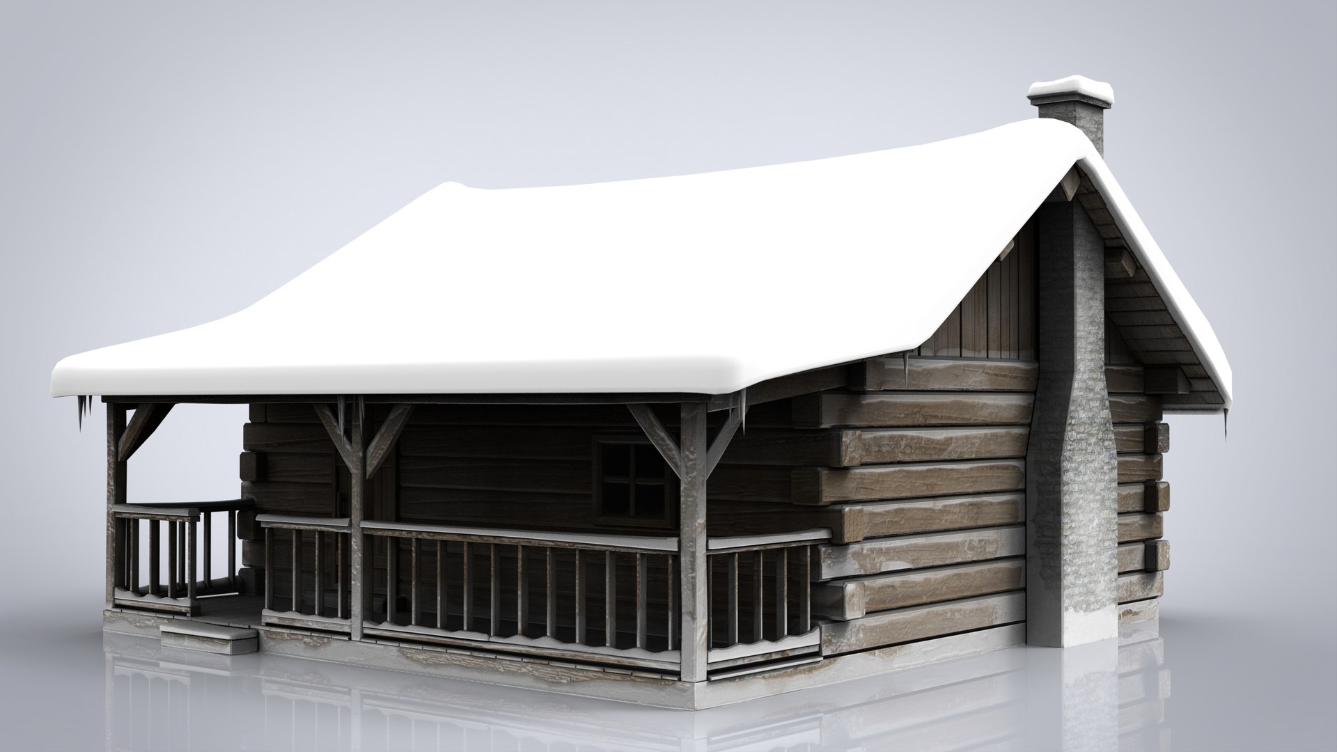 3D log cabin model - TurboSquid 1351269