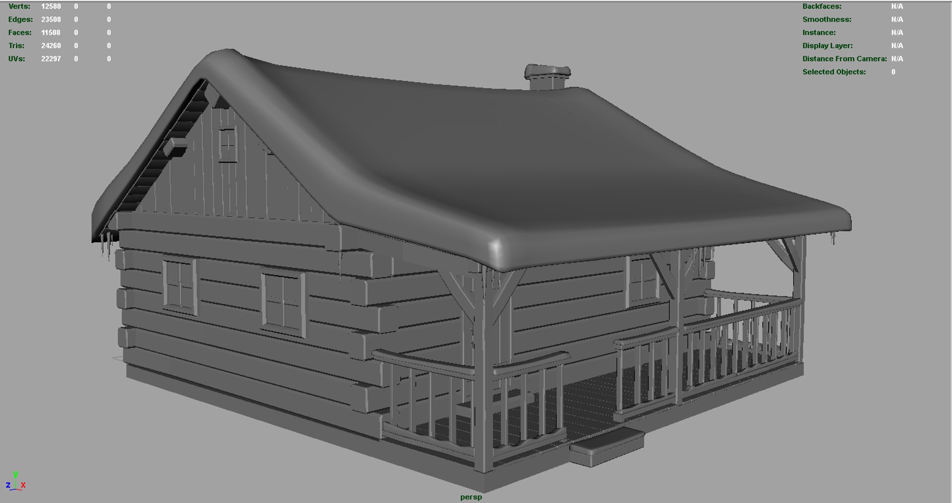 3D log cabin model - TurboSquid 1351269