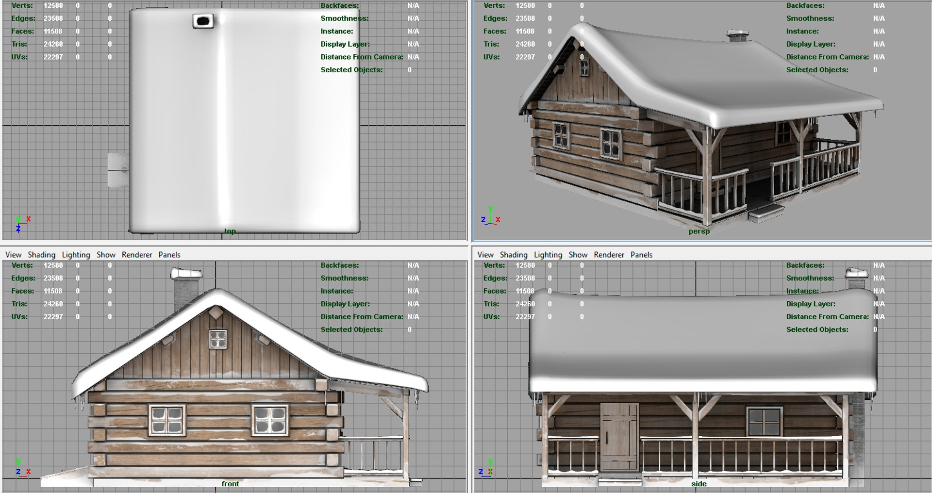 3D log cabin model - TurboSquid 1351269
