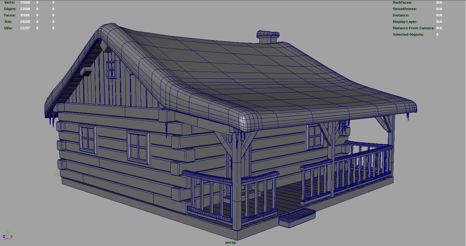 3D log cabin model - TurboSquid 1351269