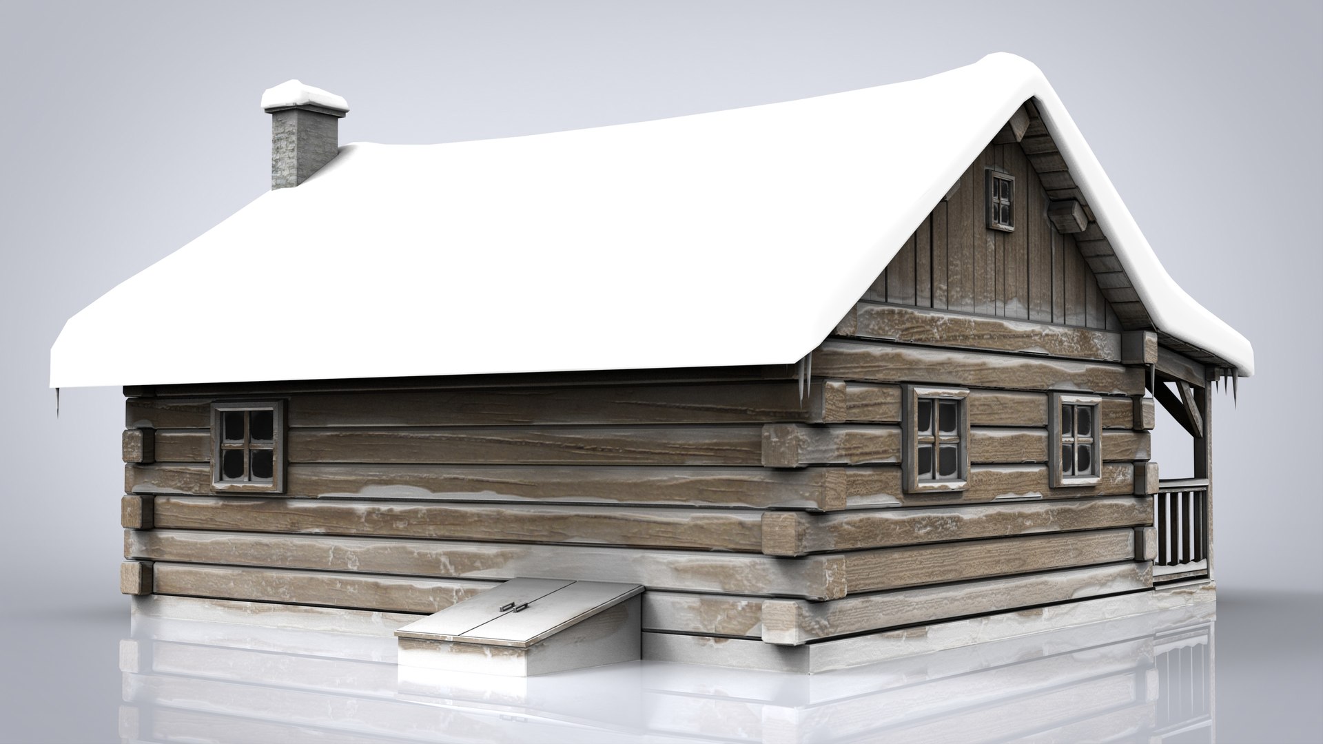 3D log cabin model - TurboSquid 1351269