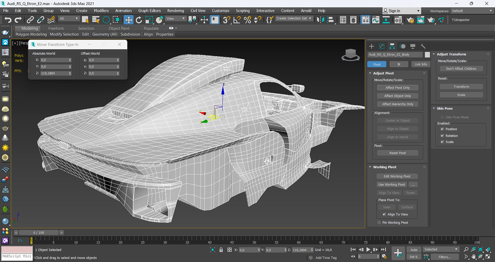 3D Model Audi RS-Q E-tron E2 Dakar Only Body - TurboSquid 2011527