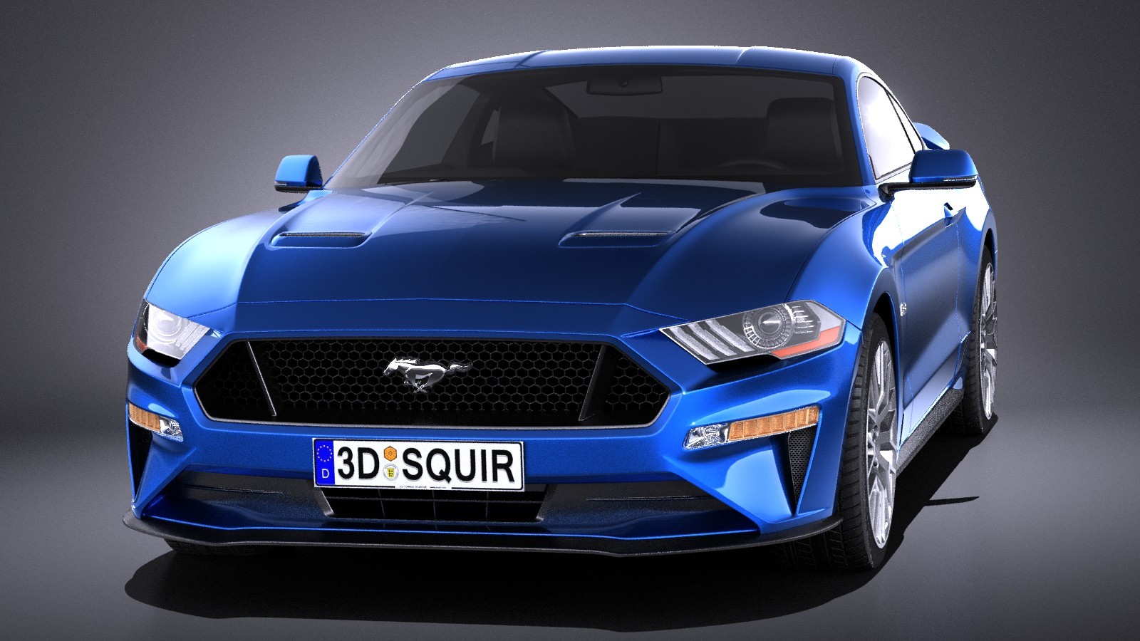 3d model mustang 2018