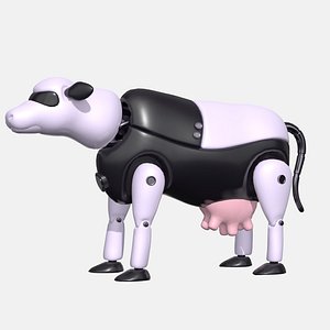 Plastic robot cow 3D model