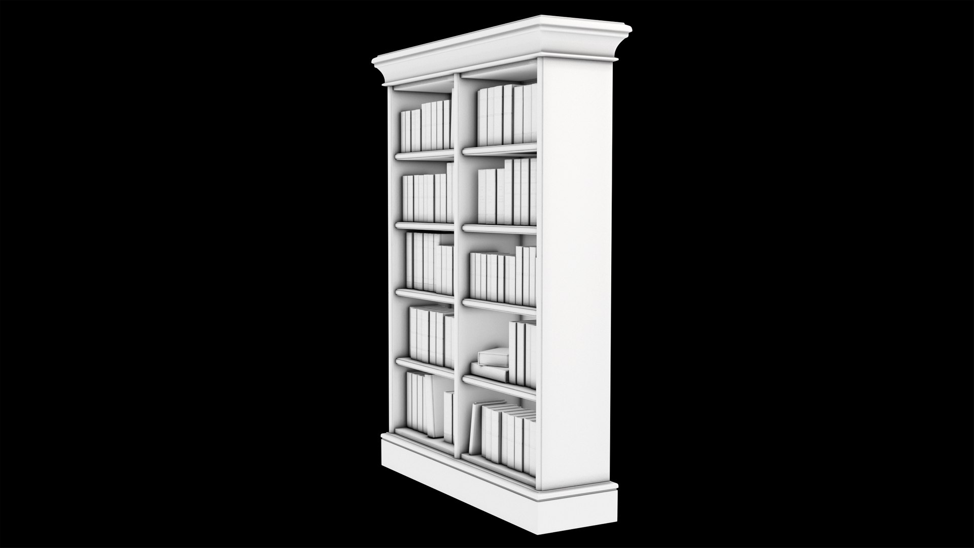 3D Victorian Bookcase Model - TurboSquid 2337915