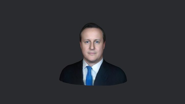 David Cameron-Realistic bust head ready 3d Model 3D model