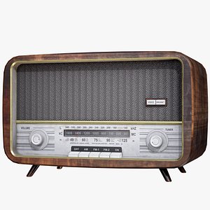 Antique Retro Vintage Radio PBR
