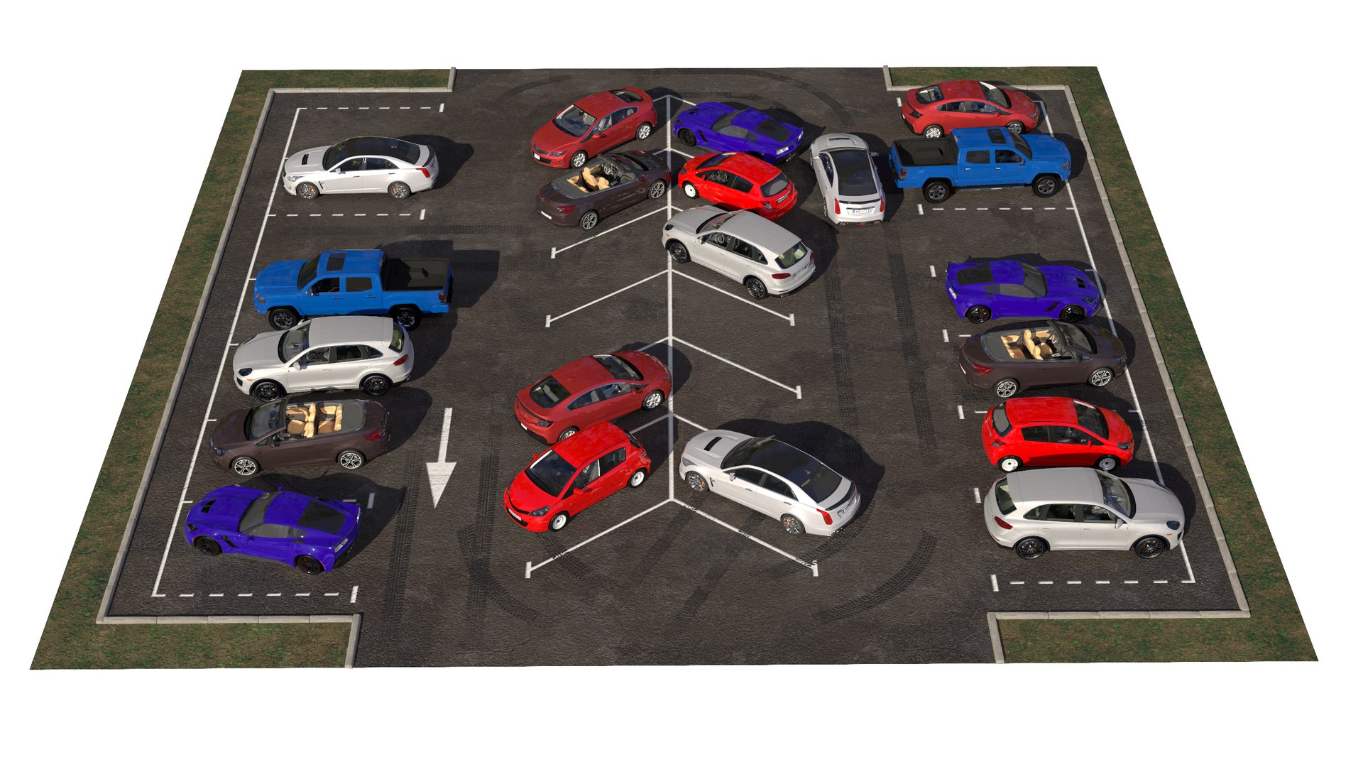 On Street Parking 26 Spaces Filled Old