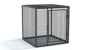 3D model 3D Metal Cage Model with Door