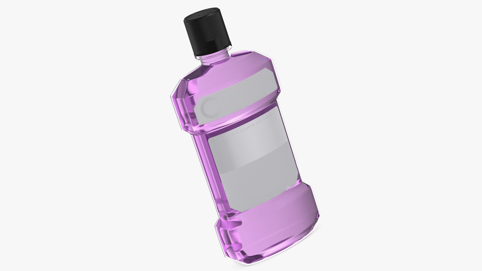 Antiseptic Mouthwash 1L Bottle 3D model preview