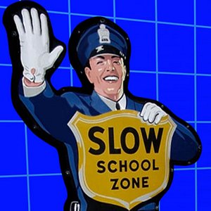 police school zone sign 3d model