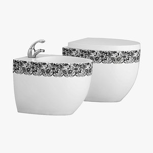 Bidet and Toilet set