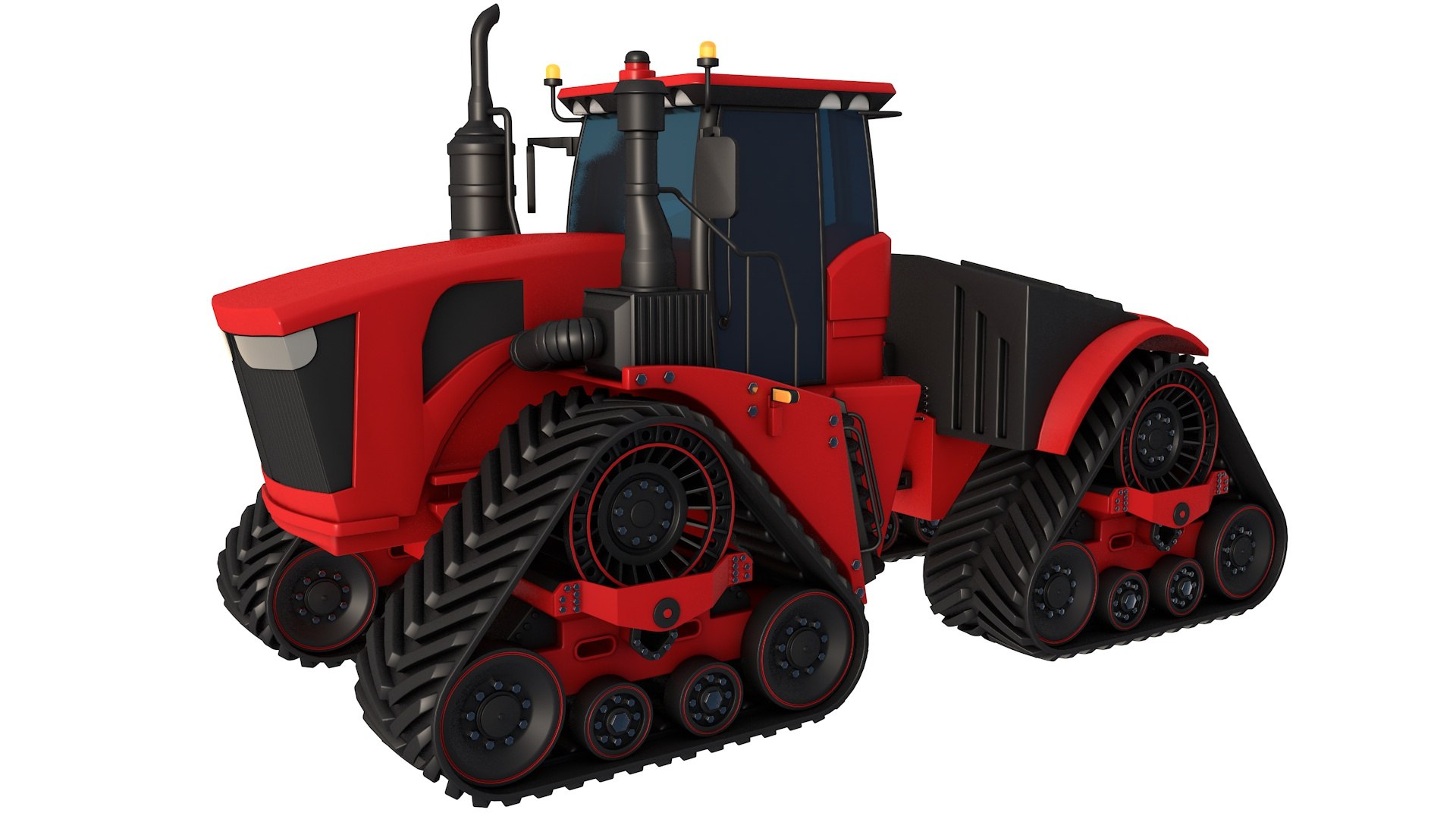 3D Four Track Tractor Model - TurboSquid 2213728