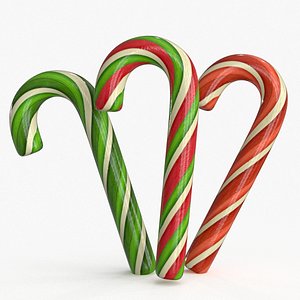 christmas candy cane 3D Model in Sweets 3DExport