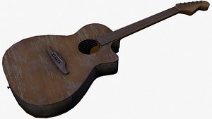 3D Game Ready Worn Guitar model