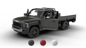 3D Kia Tasman Single Cab Chassis 2026 HQ 3d model