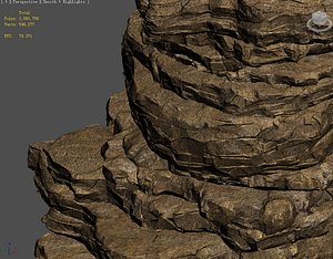 3D mountain rock stones