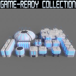 PBR Sci-Fi Building A 11-20 Collection