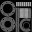 Flange DN100 NOCOLOR