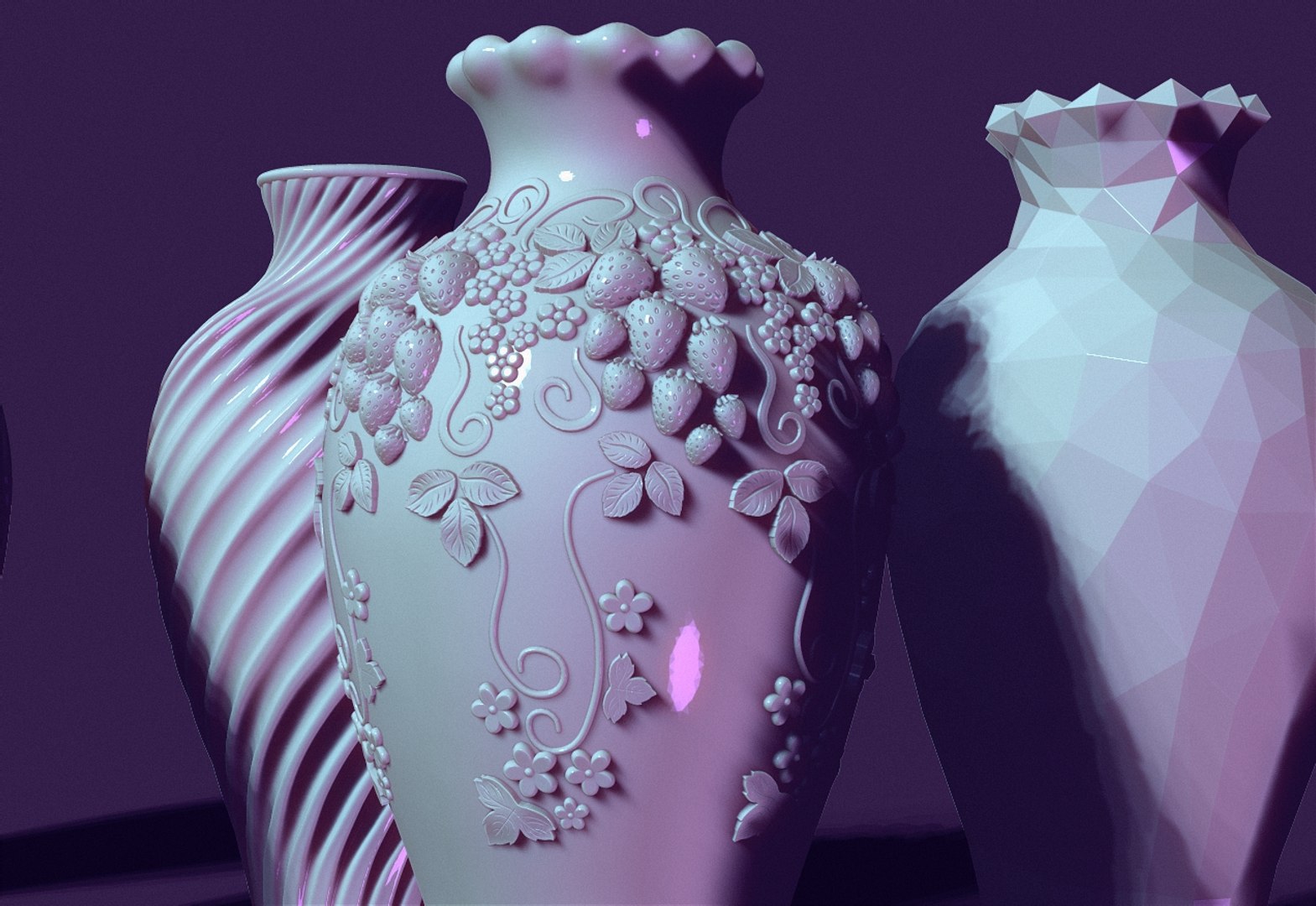 3D model Set of five vases - TurboSquid 2067404