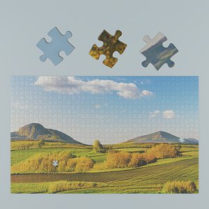 Jigsaw Puzzle - 1000 pieces 3D model
