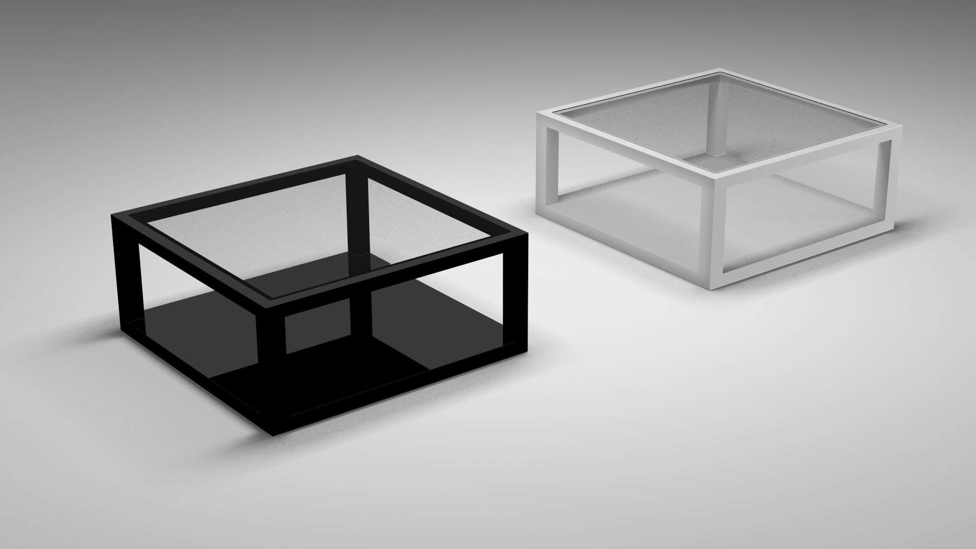 3ds Rectangle Glass Coffee