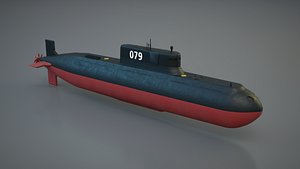 submarine sub u 3D model