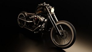 Custom Harley Davidson Bobber 3D