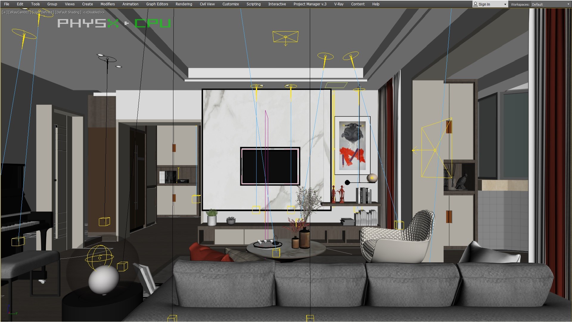 3D Modern living room - dining room model - TurboSquid 2141033