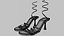 Round-Toe Ankle-Strap Spool-Heel Stiletto Sandals 13