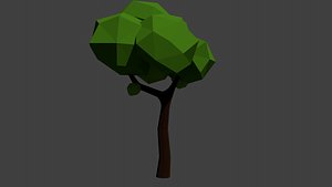 Tree Cartoon Low Poly