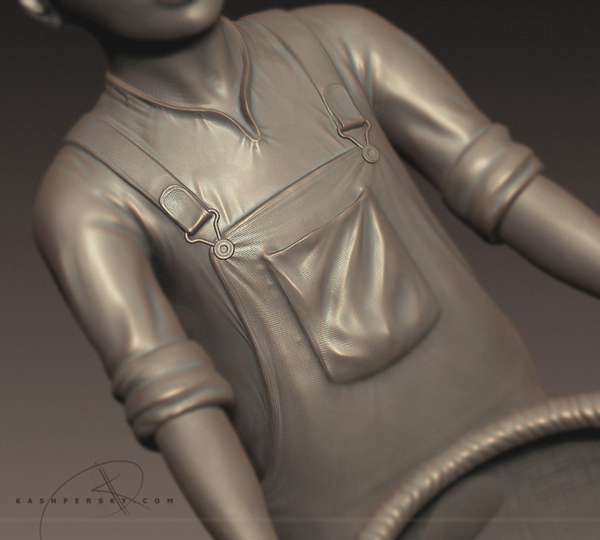Boy Girl Sculpture 3d Model