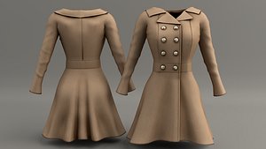 women peplum 3d model