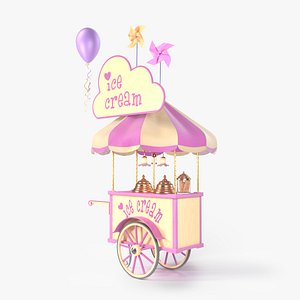 3D ice cream cart model