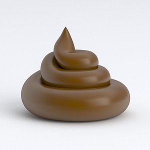 Pile of Poo dark brown 3D model