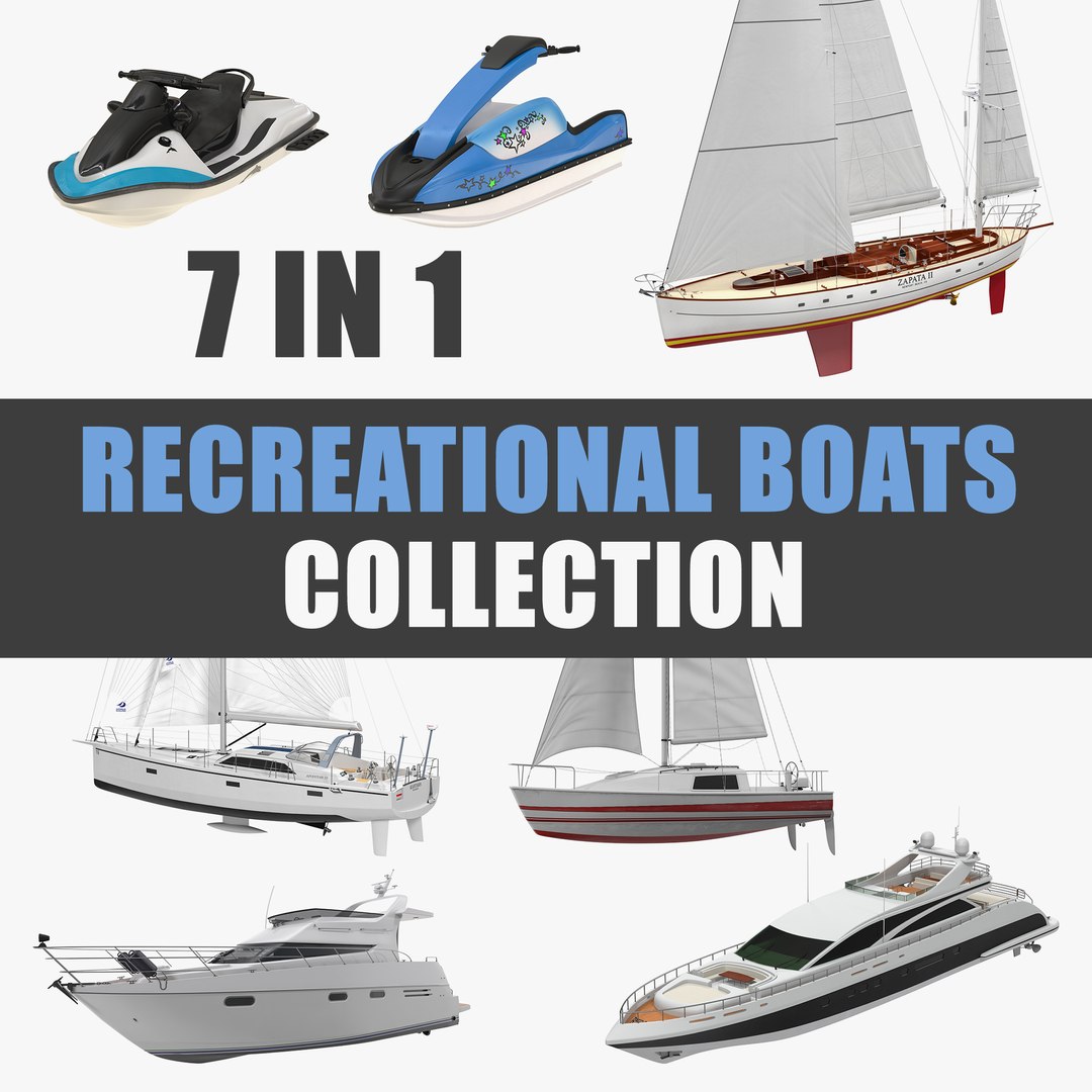 Recreational Boats Collection 3D model preview